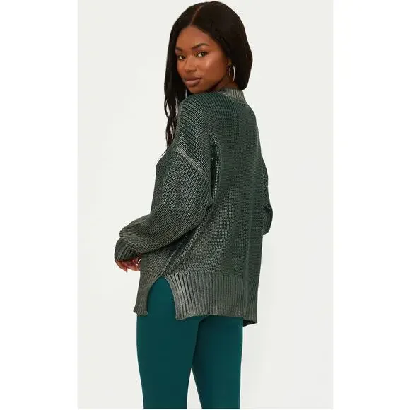 NWT Beach Riot Callie Sweater in Pine. Size Medium - Picture 2 of 7